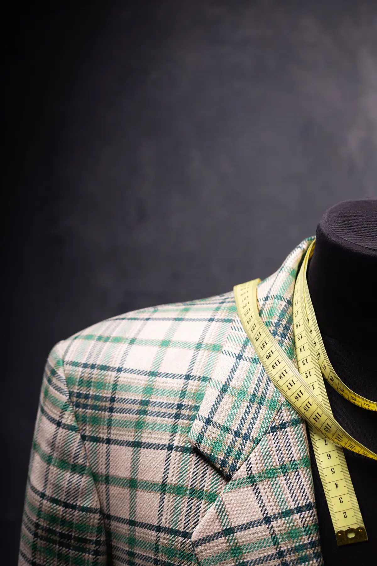Forest plaid double-breasted statement suit